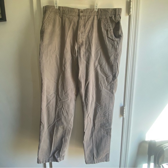 Men's Carhartt Tan Pants 42x34 - Picture 1 of 4